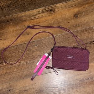 Vera Bradley Iconic RFID All in One Crossbody in Maroon